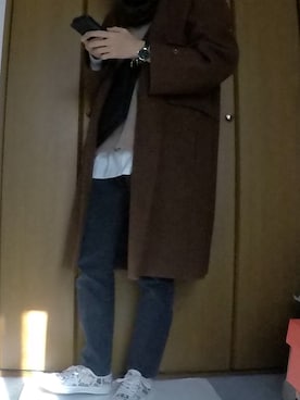 「部屋撮り」｜「アイテム（スウェット）」を使った、まっちー☻さん（メンズ・168cm）の冬コーディネート