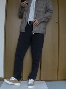 「MinoriTY（マイノリティ）のアイテム（ブルゾン）」を使った、まっちー☻さん（メンズ・168cm）の春コーディネート