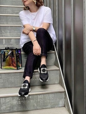 Vivian Collection ヴィヴィアンコレクションのスニーカー 紐なし コーディネート Zozotown