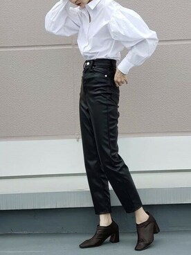 「スクエアトゥ」｜「アイテム（ブーティ）」を使った、VIVIAN COLLECTIONさん（レディース・160cm）の秋コーディネート