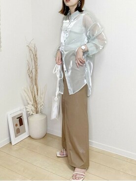 「ナローサンダル」｜VIVIAN COLLECTIONさん（レディース・160cm）の夏コーディネート