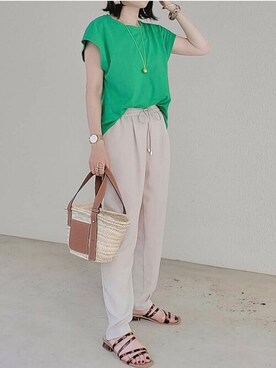 「ナローサンダル」｜VIVIAN COLLECTIONさん（レディース・160cm）の夏コーディネート