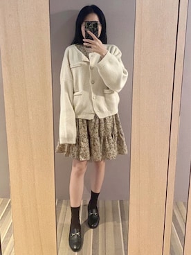 「MUJI」｜「アイテム（ワンピース/ドレス）」を使った、𝐃𝐞𝐛𝐛𝐲🎀さん（レディース・154cm）の冬コーディネート