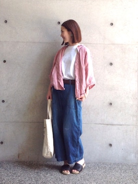 「Brocante（ブロカント）のアイテム」を使った、Domingo officeさん（レディース・157cm）の春コーディネート