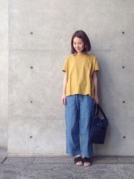 「OMNIGOD（オムニゴッド）のアイテム」を使った、Domingo officeさん（レディース・157cm）の春コーディネート