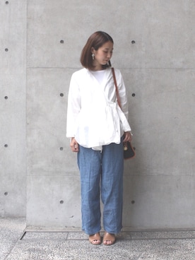 「D.M.G.（ドミンゴ）のアイテム」を使った、Domingo officeさん（レディース・157cm）の夏コーディネート