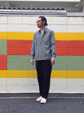 「OMNIGOD（オムニゴッド）のアイテム」を使った、Domingo officeさん（メンズ・180cm）の春コーディネート