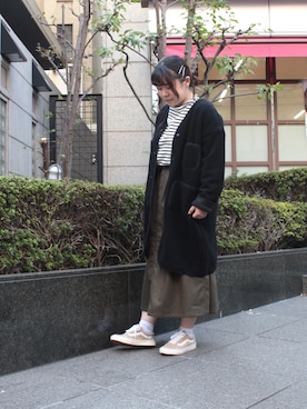 「OMNIGOD（オムニゴッド）のアイテム（その他アウター）」を使った、Domingo officeさん（レディース・154cm）の秋コーディネート
