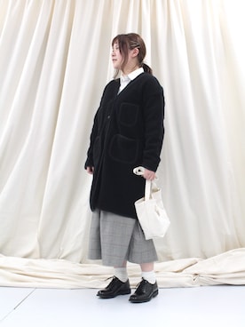 「OMNIGOD（オムニゴッド）のアイテム（その他アウター）」を使った、Domingo officeさん（レディース・154cm）の冬コーディネート
