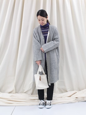 「OMNIGOD（オムニゴッド）のアイテム」を使った、Domingo officeさん（レディース・157cm）の冬コーディネート