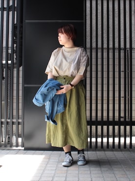 「DOMINGO（ドミンゴ）のアイテム」を使った、Domingo officeさん（レディース・154cm）の春コーディネート