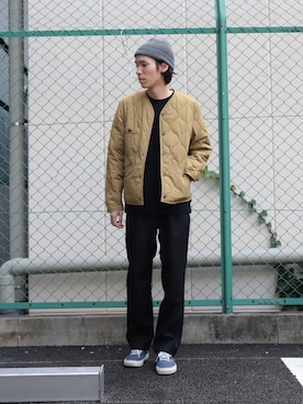 「OMNIGOD（オムニゴッド）のアイテム（ダウンジャケット/コート）」を使った、Domingo officeさん（メンズ・176cm）の秋コーディネート