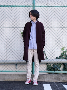 「SPELLBOUND（スペルバウンド）のアイテム（トップス）」を使った、Domingo officeさん（メンズ・176cm）の秋コーディネート