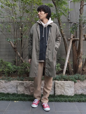 「SPELLBOUND（スペルバウンド）のアイテム（トップス）」を使った、Domingo officeさん（メンズ・176cm）の秋コーディネート