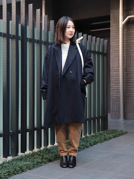 「BASISBROEK（バシスブルック）のアイテム（ジャケット/アウター）」を使った、Domingo officeさん（レディース・157cm）の冬コーディネート