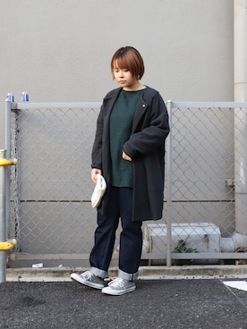 「ドミンゴ」｜「アイテム（帽子）」を使った、Domingo officeさん（レディース・154cm）の冬コーディネート