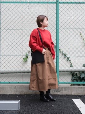 「DOMINGO（ドミンゴ）のアイテム」を使った、Domingo officeさん（レディース・154cm）の冬コーディネート