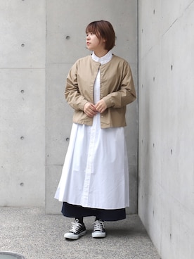 「D.M.G.（ドミンゴ）のアイテム（ワンピース/ドレス）」を使った、Domingo officeさん（レディース・154cm）の冬コーディネート