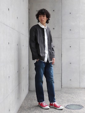 「SPELLBOUND（スペルバウンド）のアイテム（トップス）」を使った、Domingo officeさん（メンズ・176cm）の冬コーディネート