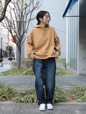 「ワイドシルエット」｜「アイテム（パンツ）」を使った、Domingo officeさん（レディース・157cm）の冬コーディネート