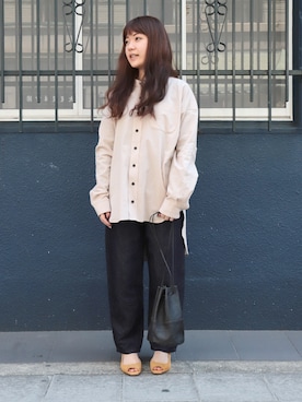 「BASISBROEK（バシスブルック）のアイテム」を使った、Domingo officeさん（レディース・158cm）の春コーディネート