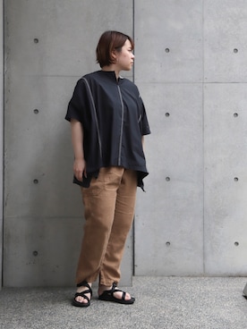 「Brocante（ブロカント）のアイテム」を使った、Domingo officeさん（レディース・154cm）の夏コーディネート