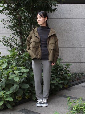 「ドミンゴ」｜「アイテム（ブルゾン）」を使った、Domingo officeさん（レディース・157cm）の秋コーディネート