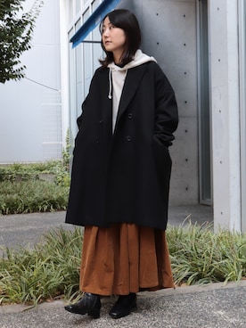 「BASISBROEK（バシスブルック）のアイテム（ジャケット/アウター）」を使った、Domingo officeさん（レディース・157cm）の冬コーディネート