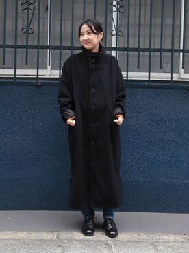 「BASISBROEK（バシスブルック）のアイテム（その他アウター）」を使った、Domingo officeさん（レディース・157cm）の冬コーディネート
