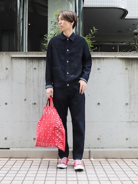 「OMNIGOD（オムニゴッド）のアイテム（ジャケット/アウター）」を使った、Domingo officeさん（メンズ・176cm）の冬コーディネート