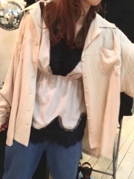 「アイテム（キャミソール、ベージュ系）」を使った、ら むさん（レディース・165cm）の春コーディネート