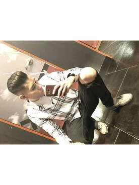 「CUSTOM MADE（カスタムメイド）のアイテム」を使った、Shadez Marcé ☑️さん（メンズ・180cm）の春コーディネート