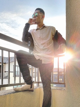 「CUSTOM MADE（カスタムメイド）のアイテム」を使った、Shadez Marcé ☑️さん（メンズ・180cm）の秋コーディネート
