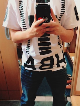 「HBA（フードバイエアー）のアイテム」を使った、ざっきーさん（メンズ・160cm）の夏コーディネート