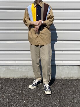 「THE HINOKI（ザ ヒノキ）のアイテム」を使った、たかゆきさん（メンズ・170cm）の夏コーディネート