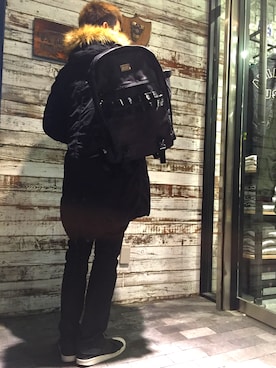 「NEWERA」｜「アイテム（モッズコート）」を使った、Asai.Hirotoさん（メンズ・177cm）の冬コーディネート
