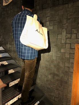 「キャンバストート」｜Asai.Hirotoさん（メンズ・177cm）の春コーディネート