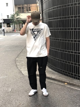 「AVIREX（アヴィレックス）のアイテム（キャップ）」を使った、Asai.Hirotoさん（メンズ・177cm）の夏コーディネート