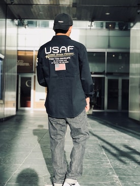 「星条旗」｜Asai.Hirotoさん（メンズ・177cm）の秋コーディネート