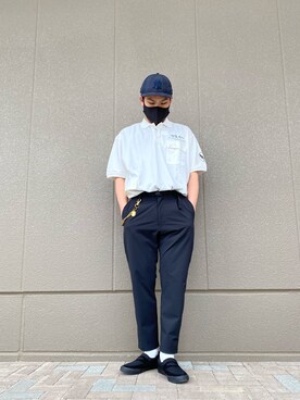 「AVIREX（アヴィレックス）のアイテム（ウォレットチェーン）」を使った、Asai.Hirotoさん（メンズ・177cm）の春コーディネート