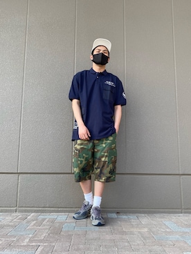 「マスク」｜Asai.Hirotoさん（メンズ・177cm）の夏コーディネート