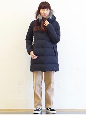 「デサント」｜「アイテム（ジャケット/アウター）」を使った、ARAI SATOMIさん（レディース・163cm）の秋コーディネート