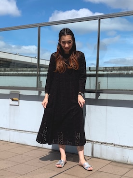 「freada」｜「アイテム（ワンピース/ドレス）」を使った、ARAI SATOMIさん（レディース・163cm）の夏コーディネート