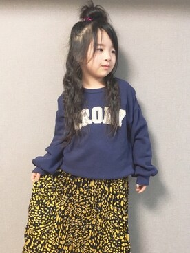 「RADCHAP（ラッドチャップ）のアイテム（スウェット）」を使った、naaaさん（キッズ・110cm）の冬コーディネート