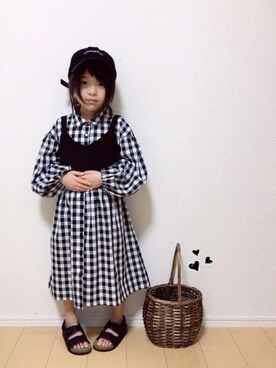 「アイテム（サンダル）」を使った、naaaさん（キッズ・110cm）の春コーディネート