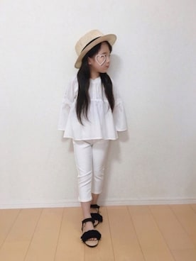 「アイテム（サンダル）」を使った、naaaさん（キッズ・110cm）の春コーディネート