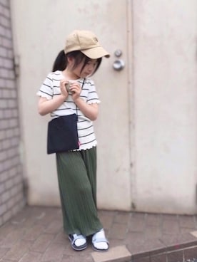 「アイテム（サンダル）」を使った、naaaさん（キッズ・110cm）の春コーディネート
