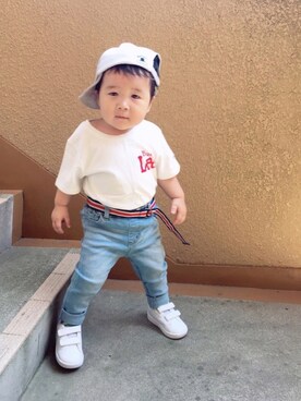 「Baddy Lee（バディリー）のアイテム」を使った、naaaさん（キッズ・80cm）の夏コーディネート