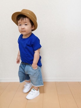 「 Tシャツ」｜naaaさん（キッズ・74cm）の夏コーディネート