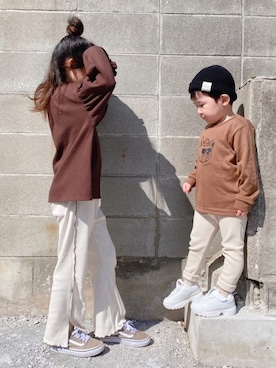 naaaさん（キッズ・124cm）の冬コーディネート